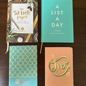4x JOURNALS | 52 lists project, a list a day, wellness + i'm over it